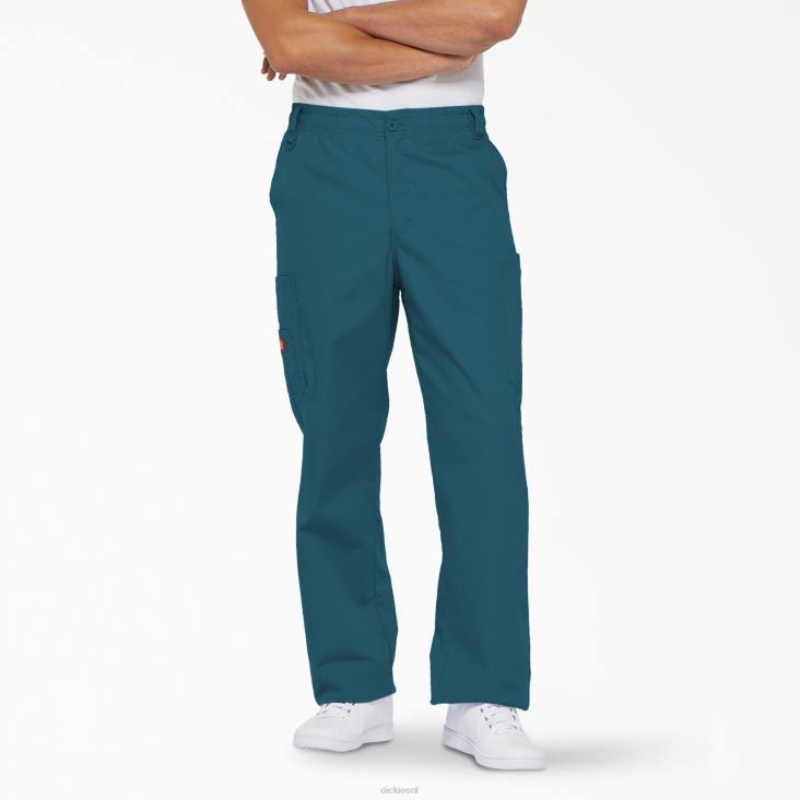 Heren Dickies eds kenmerkende cargo-scrubbroek caribisch blauw (crb) kleding 6F0X1222