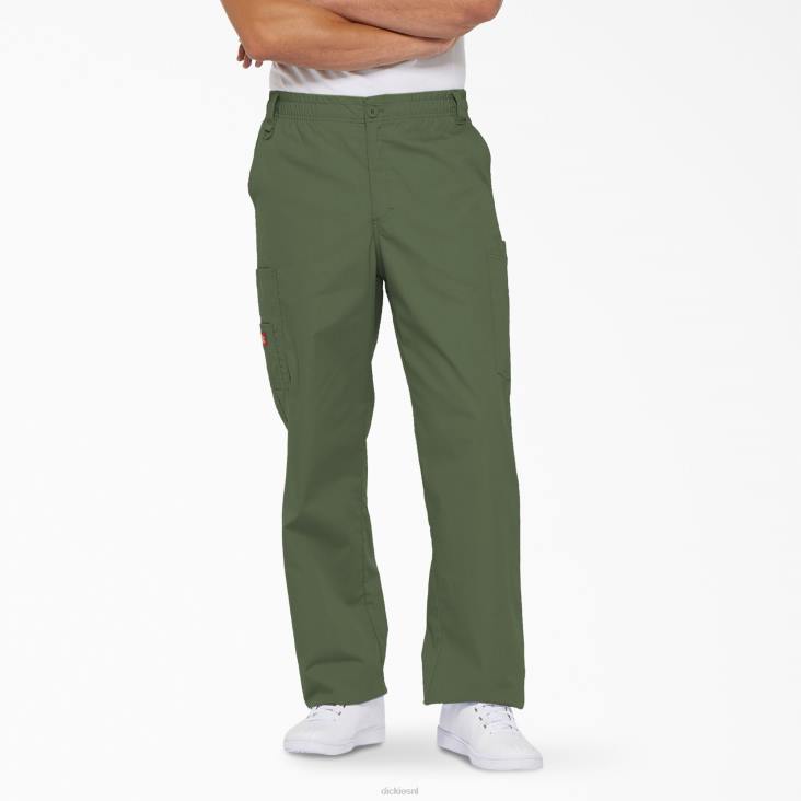 Heren Dickies eds kenmerkende cargo-scrubbroek olijfgroen (oli) kleding 6F0X1229