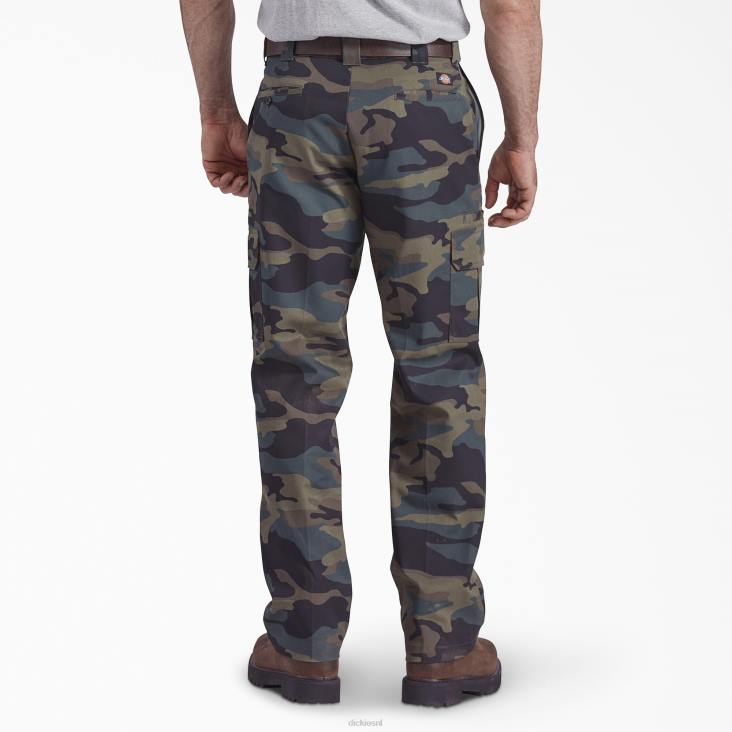 Heren Dickies flex regular fit cargobroek jager groene camo (hrc) kleding 6F0X37