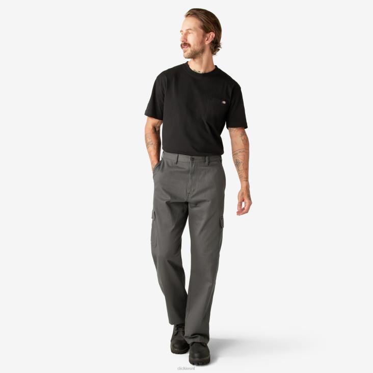 Heren Dickies losvallende cargobroek gespoeld antracietgrijs (rch) kleding 6F0X81