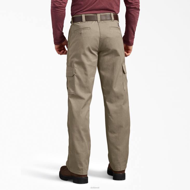 Heren Dickies regular fit cargobroek met actieve taille woestijnzand (ds) kleding 6F0X167