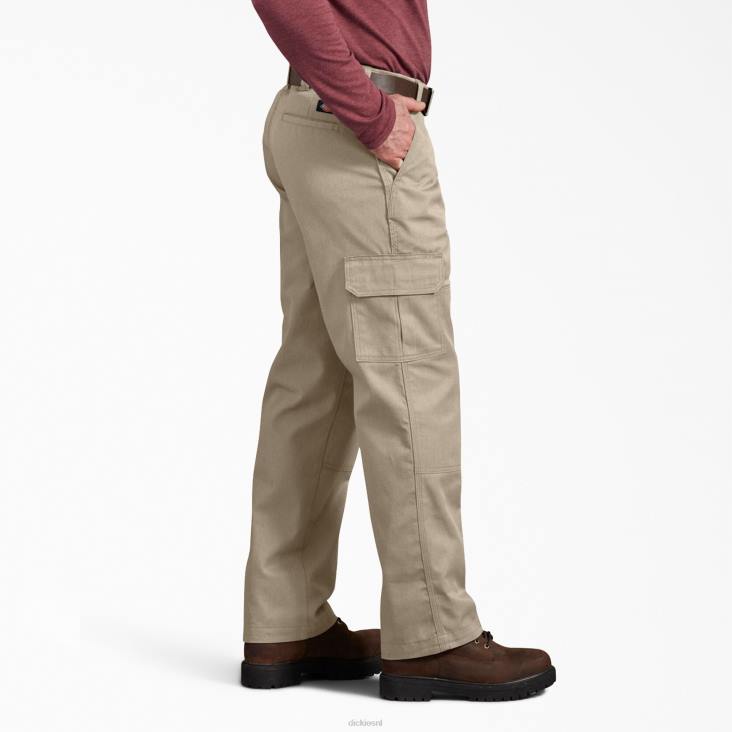 Heren Dickies regular fit cargobroek met actieve taille woestijnzand (ds) kleding 6F0X167