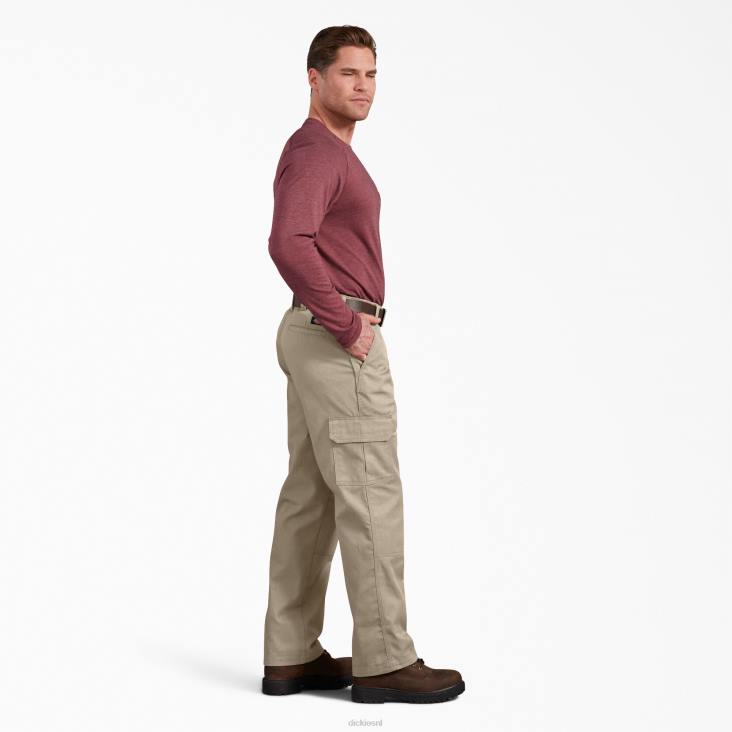 Heren Dickies regular fit cargobroek met actieve taille woestijnzand (ds) kleding 6F0X167