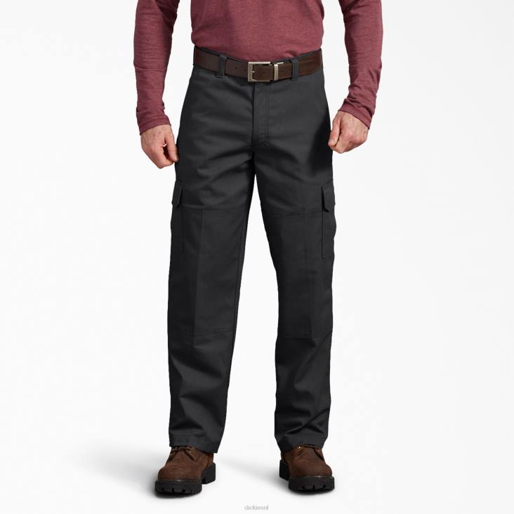 Heren Dickies regular fit cargobroek met actieve taille zwart (bk) kleding 6F0X165