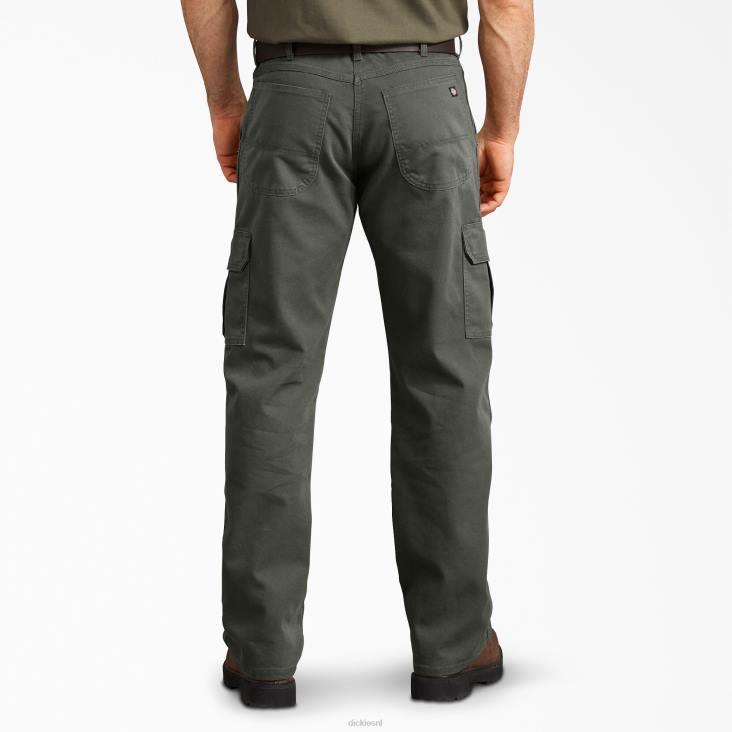 Heren Dickies regular fit eend cargobroek stonewashed olijfgroen (sog) kleding 6F0X178