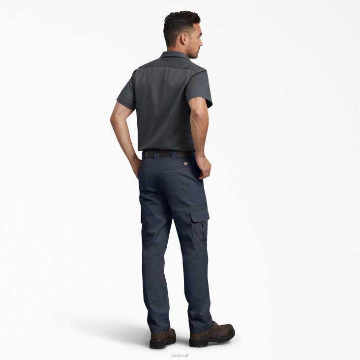 Heren Dickies slimfit cargobroek donker marineblauw (dn) kleding 6F0X74