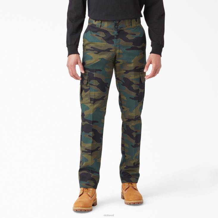 Heren Dickies slimfit cargobroek jager groene camo (hrc) kleding 6F0X76