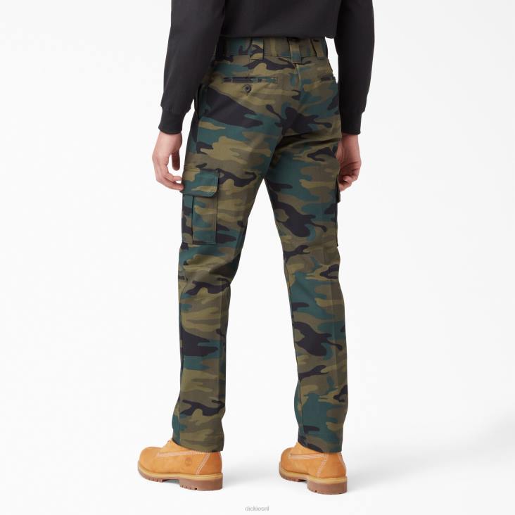 Heren Dickies slimfit cargobroek jager groene camo (hrc) kleding 6F0X76