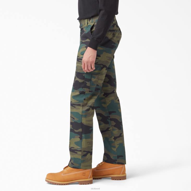 Heren Dickies slimfit cargobroek jager groene camo (hrc) kleding 6F0X76