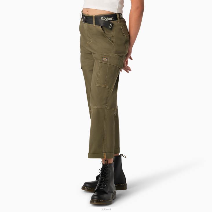 vrouwen Dickies Cropped cargobroek met contrasterend stiksel normaal kleding 6F0X1805