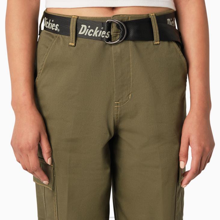 vrouwen Dickies Cropped cargobroek met contrasterend stiksel normaal kleding 6F0X1805