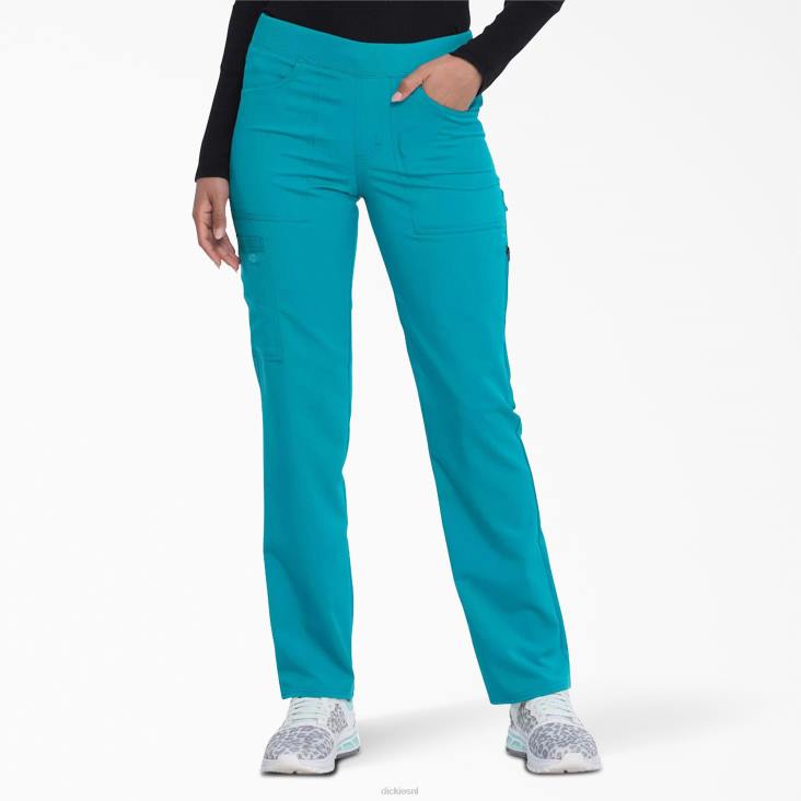 vrouwen Dickies balans taps toelopende been scrub broek groenblauw (dtl) kleding 6F0X2547