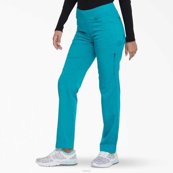 vrouwen Dickies balans taps toelopende been scrub broek groenblauw (dtl) kleding 6F0X2547