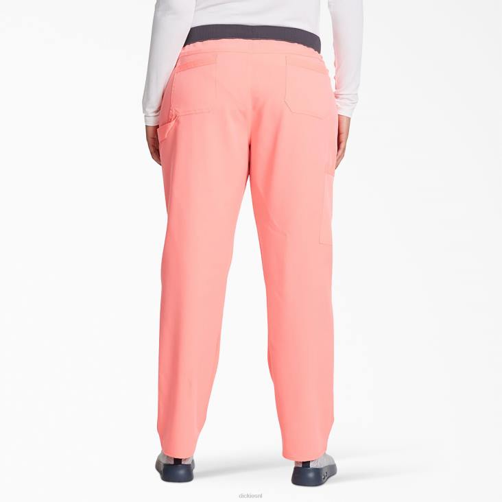 vrouwen Dickies balans taps toelopende been scrub broek roze flamingo (fla) kleding 6F0X2549