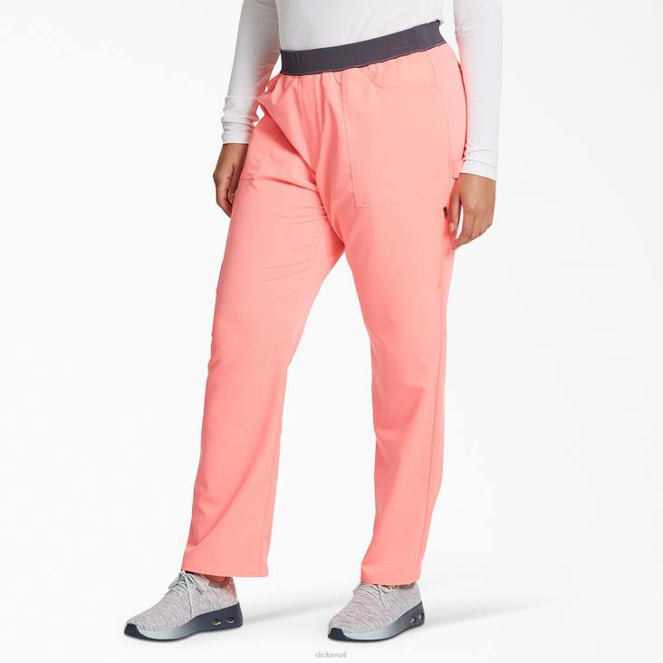 vrouwen Dickies balans taps toelopende been scrub broek roze flamingo (fla) kleding 6F0X2549