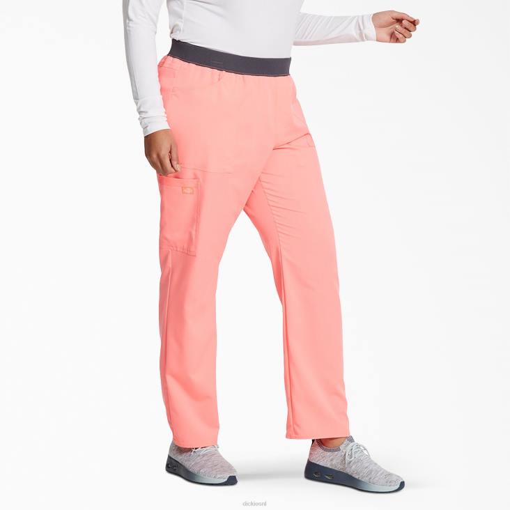 vrouwen Dickies balans taps toelopende been scrub broek roze flamingo (fla) kleding 6F0X2549