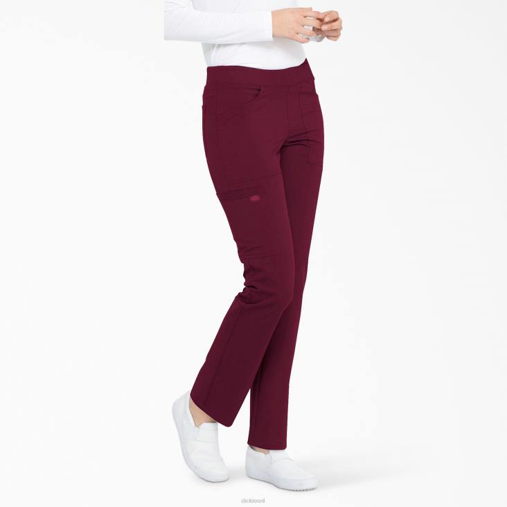 vrouwen Dickies balans taps toelopende been scrub broek wijn (winnen) kleding 6F0X2556