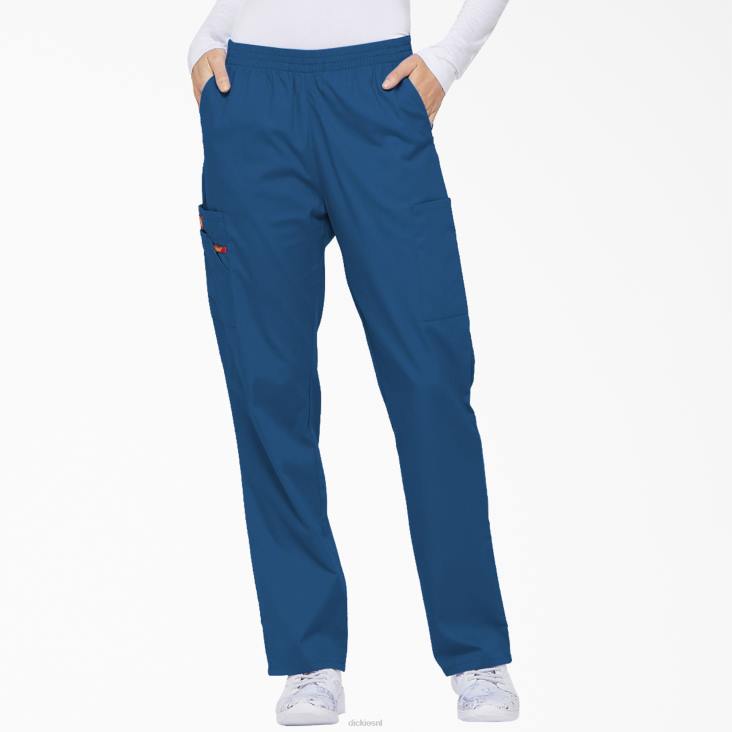vrouwen Dickies eds kenmerkende cargo-scrubbroek met taps toelopende pijpen koningsblauw (rb) kleding 6F0X2399