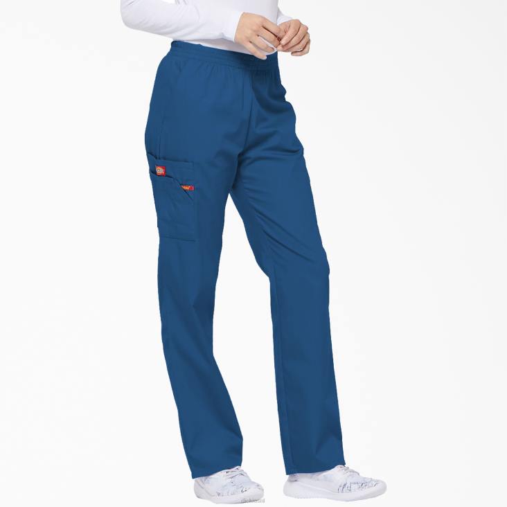 vrouwen Dickies eds kenmerkende cargo-scrubbroek met taps toelopende pijpen koningsblauw (rb) kleding 6F0X2399