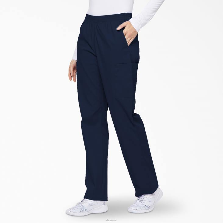 vrouwen Dickies eds kenmerkende cargo-scrubbroek met taps toelopende pijpen marineblauw (nvy) kleding 6F0X2396