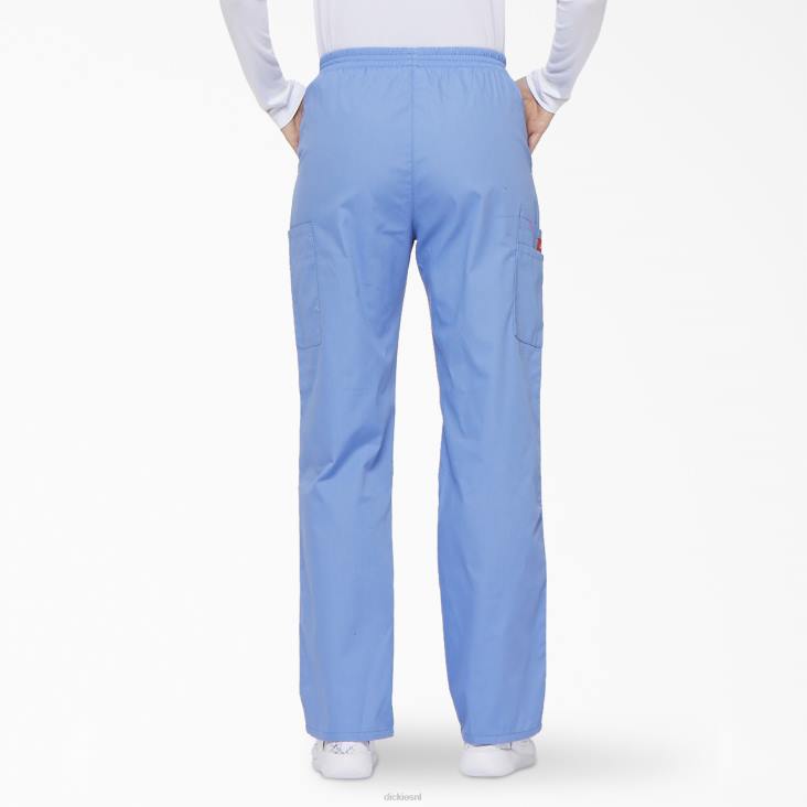 vrouwen Dickies eds kenmerkende cargo-scrubbroek met taps toelopende pijpen plafond blauw (cbl) kleding 6F0X2386