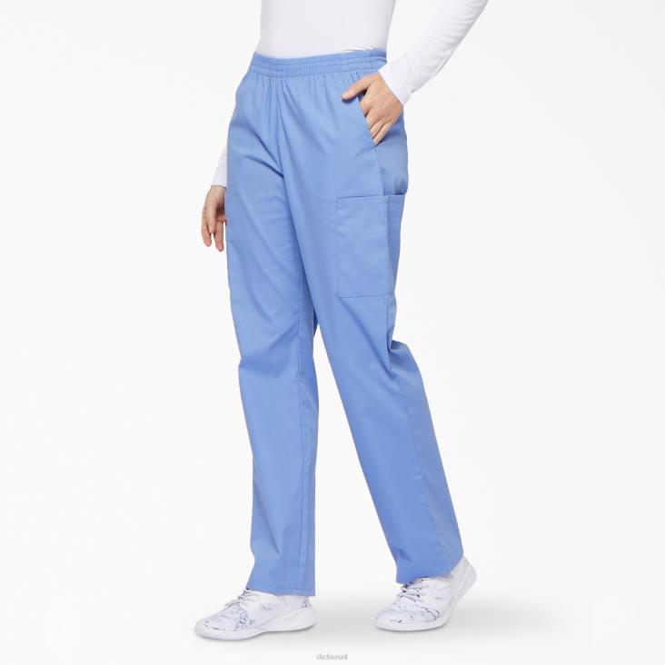 vrouwen Dickies eds kenmerkende cargo-scrubbroek met taps toelopende pijpen plafond blauw (cbl) kleding 6F0X2386