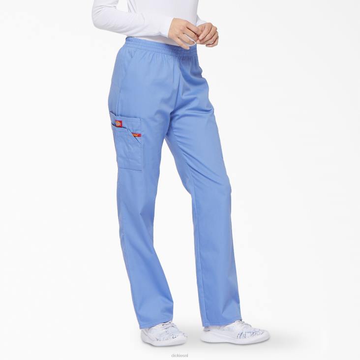 vrouwen Dickies eds kenmerkende cargo-scrubbroek met taps toelopende pijpen plafond blauw (cbl) kleding 6F0X2386
