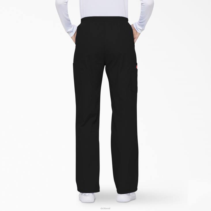 vrouwen Dickies eds kenmerkende cargo-scrubbroek met taps toelopende pijpen zwart (zwart) kleding 6F0X2385