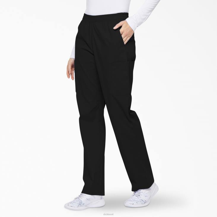 vrouwen Dickies eds kenmerkende cargo-scrubbroek met taps toelopende pijpen zwart (zwart) kleding 6F0X2385