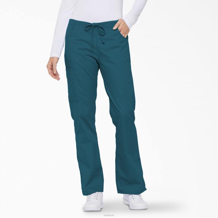 vrouwen Dickies eds kenmerkende cargobroek met uitlopende pijpen caribisch blauw (crb) kleding 6F0X2521