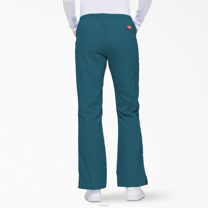 vrouwen Dickies eds kenmerkende cargobroek met uitlopende pijpen caribisch blauw (crb) kleding 6F0X2521