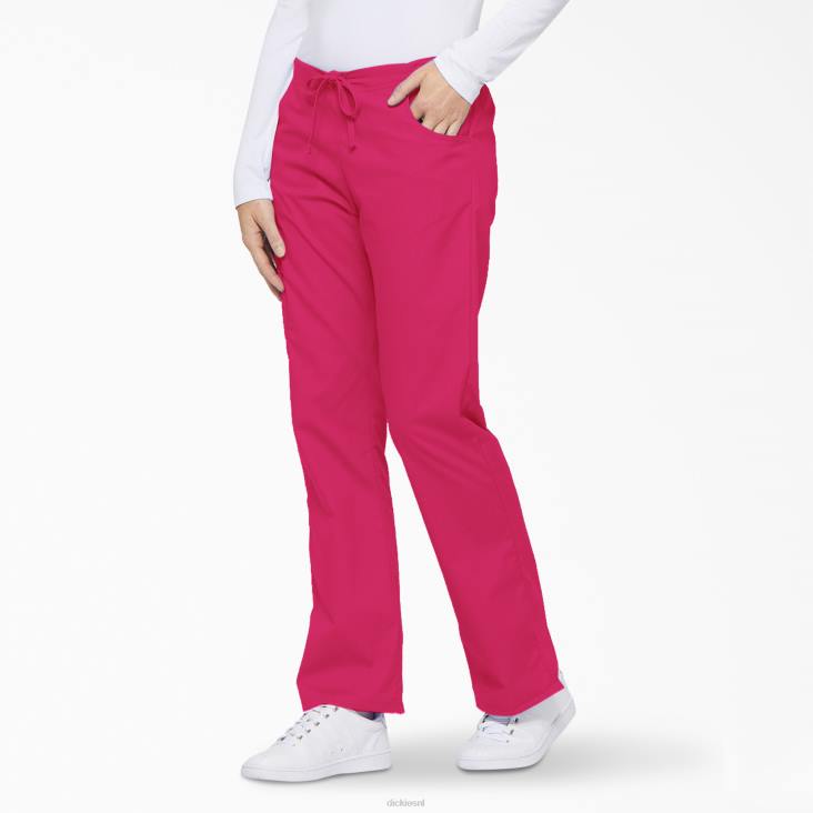 vrouwen Dickies eds kenmerkende cargobroek met uitlopende pijpen felroze (pk) kleding 6F0X2528