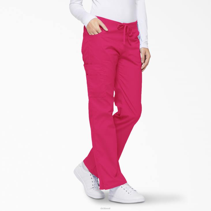 vrouwen Dickies eds kenmerkende cargobroek met uitlopende pijpen felroze (pk) kleding 6F0X2528