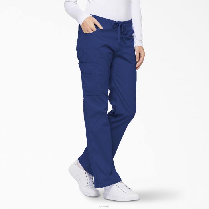 vrouwen Dickies eds kenmerkende cargobroek met uitlopende pijpen melkwegblauw (gbl) kleding 6F0X2526