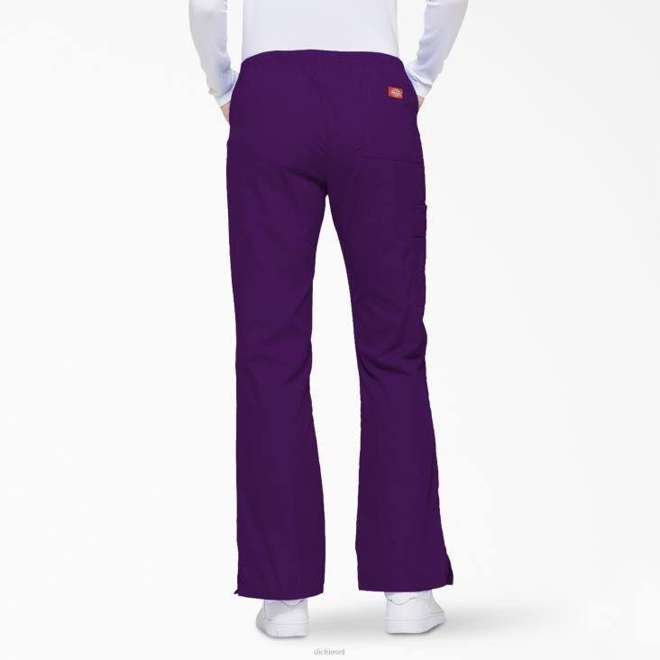 vrouwen Dickies eds kenmerkende cargobroek met uitlopende pijpen paarse aubergine (ei) kleding 6F0X2524