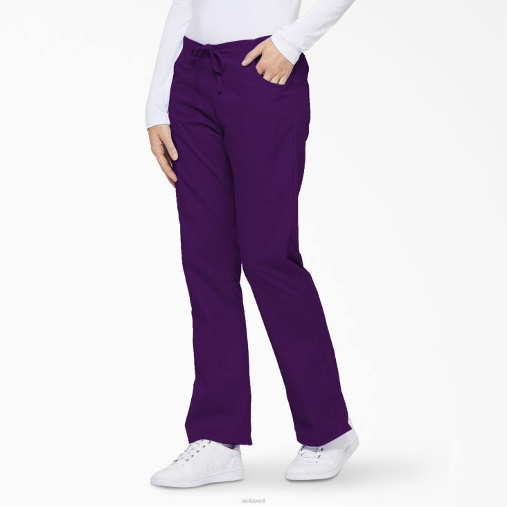 vrouwen Dickies eds kenmerkende cargobroek met uitlopende pijpen paarse aubergine (ei) kleding 6F0X2524