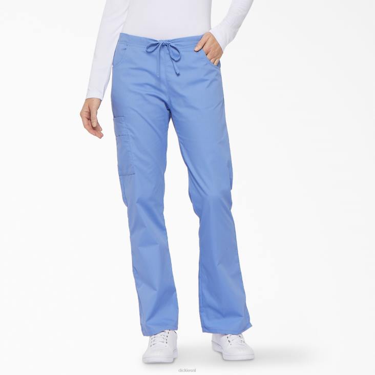 vrouwen Dickies eds kenmerkende cargobroek met uitlopende pijpen plafond blauw (cbl) kleding 6F0X2520