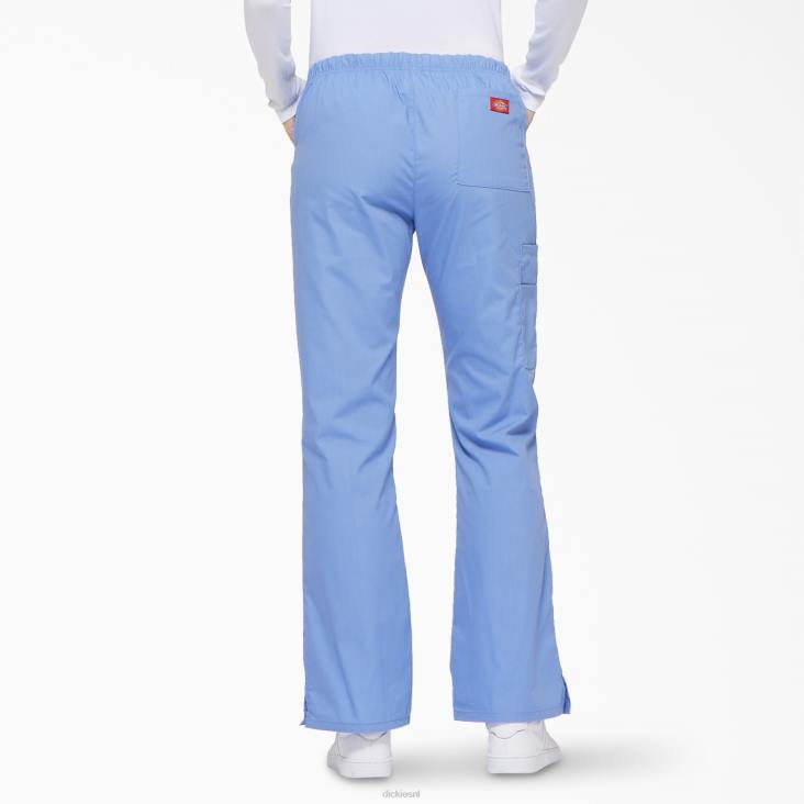vrouwen Dickies eds kenmerkende cargobroek met uitlopende pijpen plafond blauw (cbl) kleding 6F0X2520