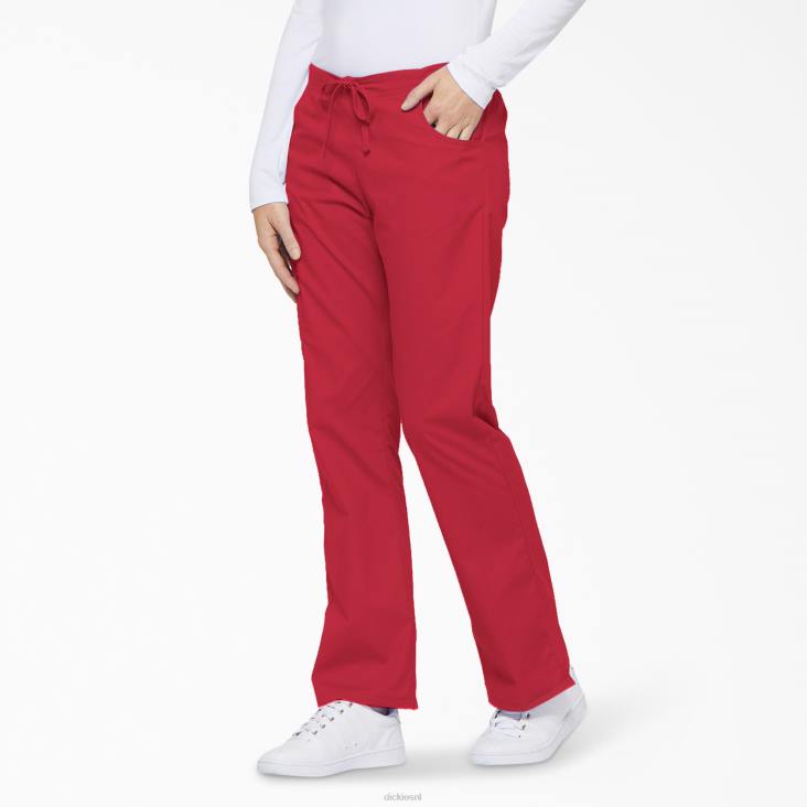 vrouwen Dickies eds kenmerkende cargobroek met uitlopende pijpen rood (rd) kleding 6F0X2534