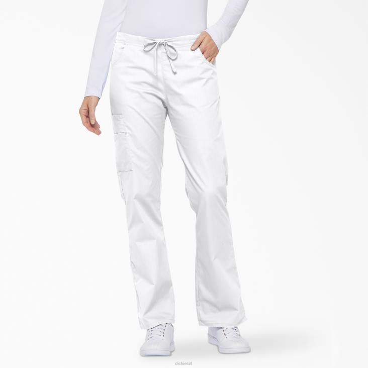vrouwen Dickies eds kenmerkende cargobroek met uitlopende pijpen wit (dwh) kleding 6F0X2523