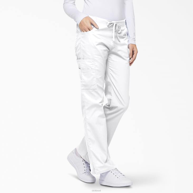 vrouwen Dickies eds kenmerkende cargobroek met uitlopende pijpen wit (dwh) kleding 6F0X2523