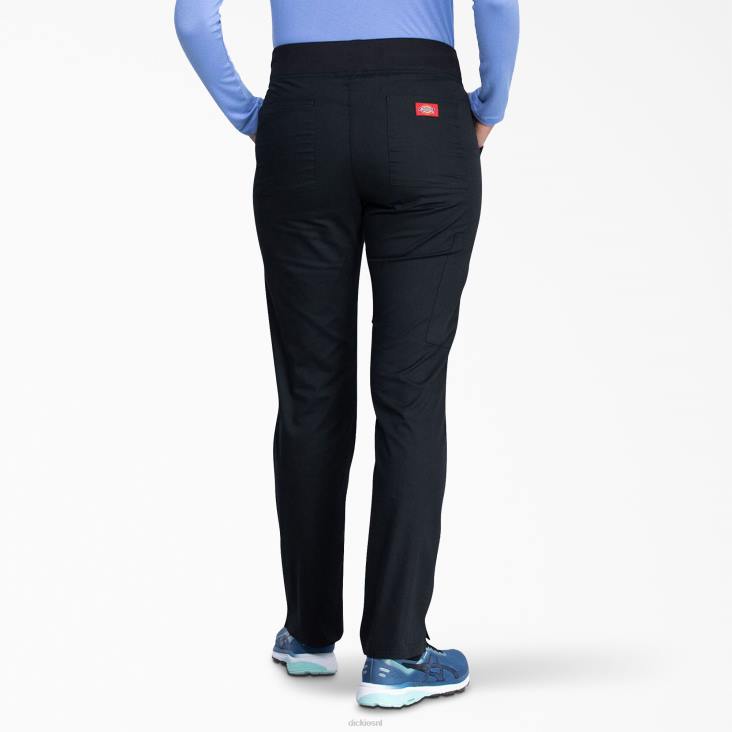 vrouwen Dickies eds kenmerkende scrubbroek met taps toelopende pijpen zwart (zwart) kleding 6F0X2602