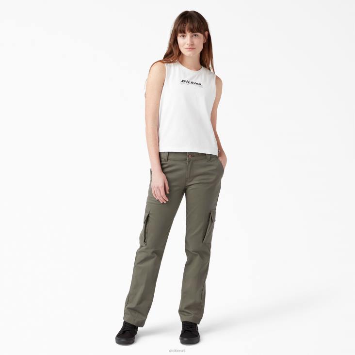 vrouwen Dickies relaxte stretch cargobroek normaal kleding 6F0X1743