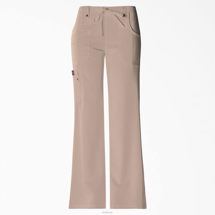 vrouwen Dickies xtreme cargobroek met wijde pijpen en stretch kaki (kha) kleding 6F0X2431
