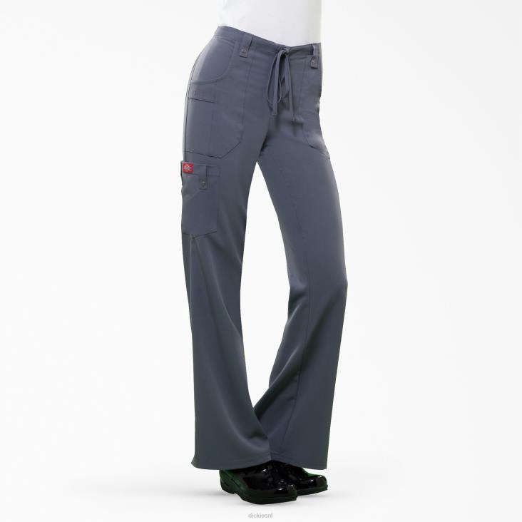 vrouwen Dickies xtreme cargobroek met wijde pijpen en stretch tin grijs (bank) kleding 6F0X2433