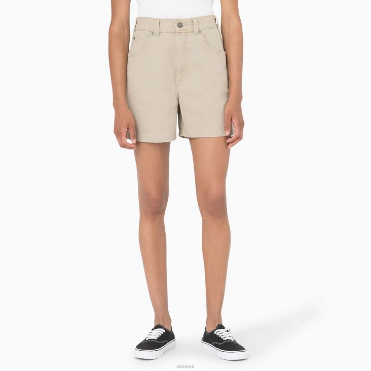 vrouwen Dickies eend korte broek 5" stonewashed woestijnzand (sds) kleding 6F0X2242