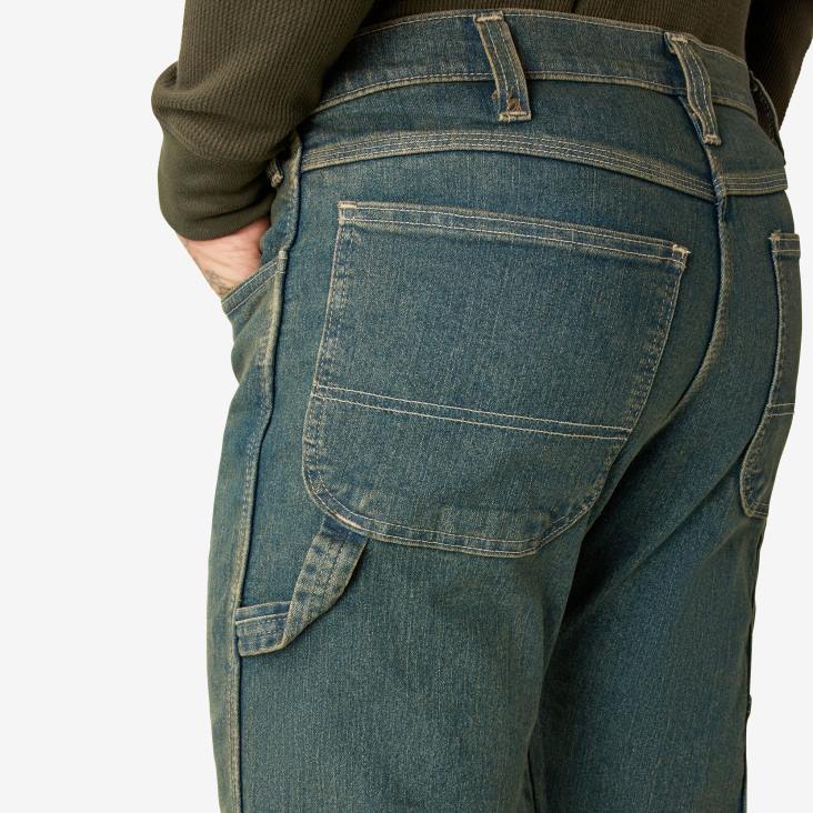 Heren Dickies flex relaxed fit timmermansjeans erfgoed getint kaki (thk) kleding 6F0X192