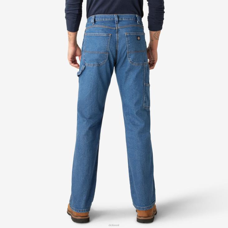 Heren Dickies flex relaxed fit timmermansjeans stonewashed indigo blauw (snb) kleding 6F0X191