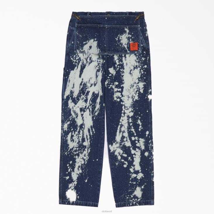 Heren Dickies hersendode gebleekte jeans gebleekt indigoblauw (bnb) kleding 6F0X293