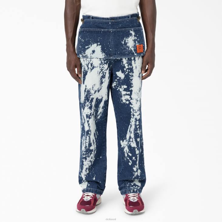 Heren Dickies hersendode gebleekte jeans gebleekt indigoblauw (bnb) kleding 6F0X293